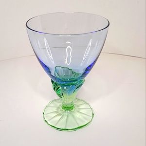 Bormioli Blue Green Mermaid Tail Glass Gorgeous